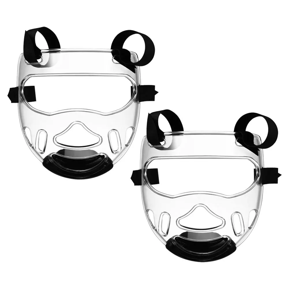 2 قطعة التايكوندو واقي الوجه واضح انفصال فنون الدفاع عن النفس القبعات الرياضة شرارة واقية للملاكمة الكاراتيه