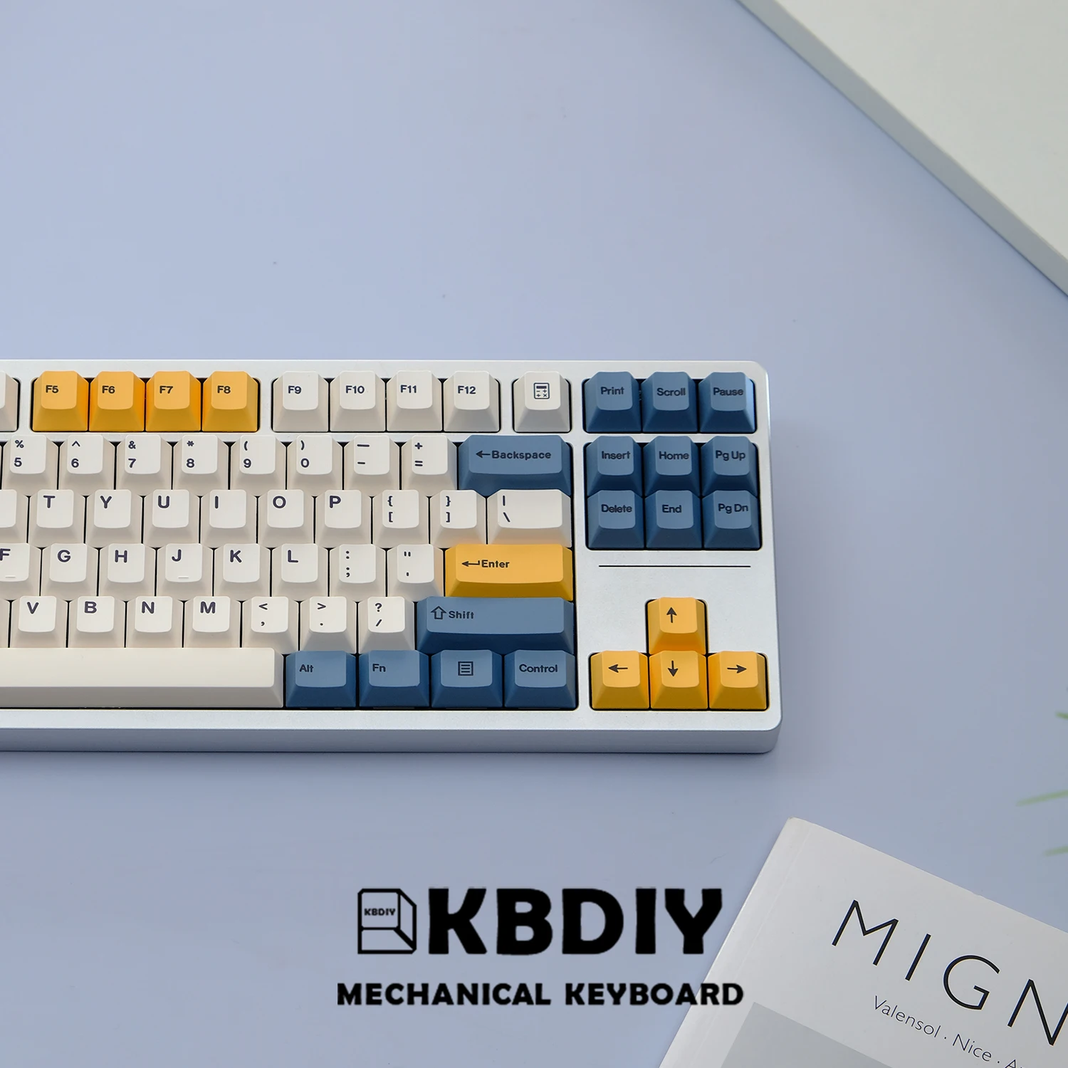 KBDiy 145 Keys Cap PBT Apricot Yellow Keycap Custom MX Switches Cherry Profile Keycaps for  Mechanical Keyboard GMK67 K500 75 61