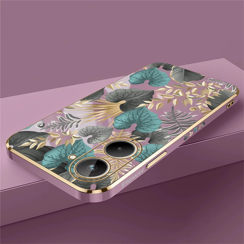 Painting Pattern Case For OPPO Realme 10 8 6 3 9 11 Pro Plus 8i 9i 5i 5s 6s Luxury Shockproof Silicone Flower Cover Funda