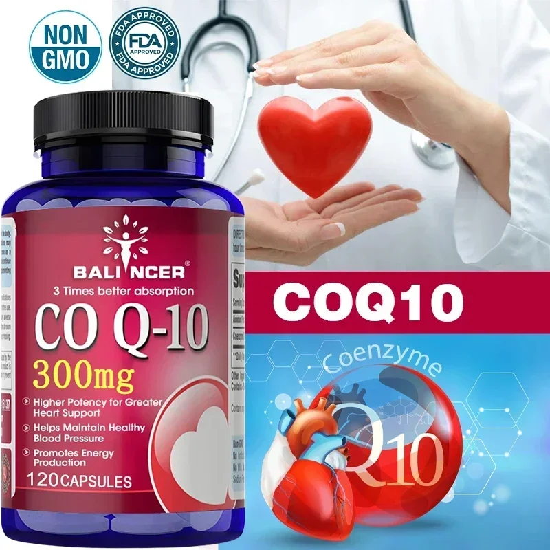 120 Capsules of Coenzyme Q10 Provide Energy Vitamin Health Food Organic Ultra-high Absorption Rate COQ10 Helps Blood Health