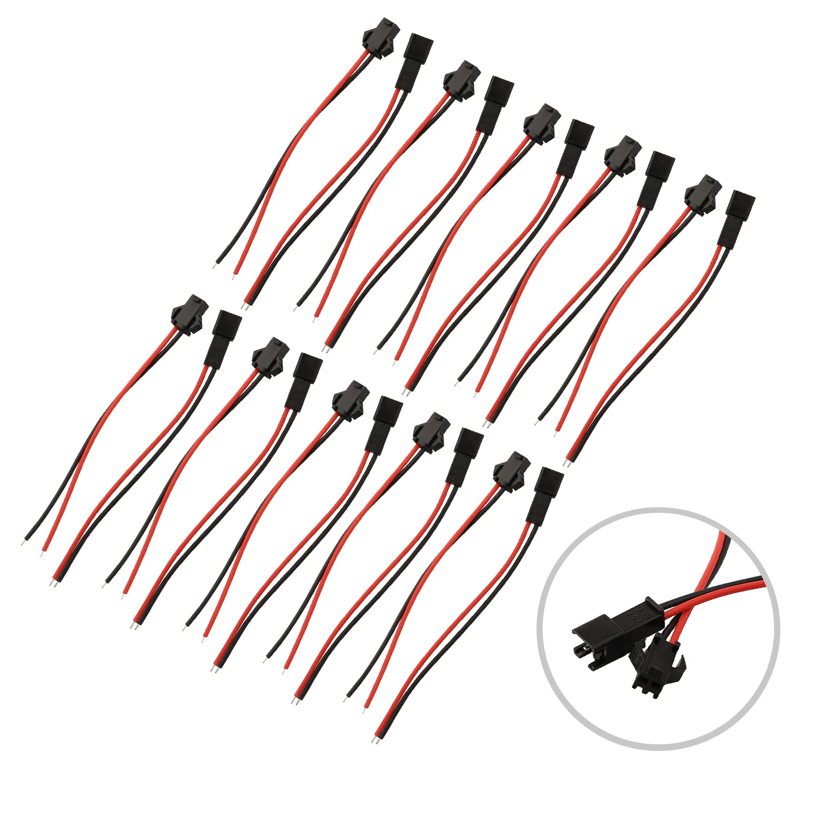 2 Pin LED Terminal Block Connector Kit for LED Light Bars Wall Washers Flashlights and Indoor Aircraft Applications