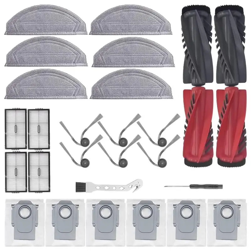 

Комплект аксессуаров A84G-28PCS для Roborock Saros 20: щетки, фильтры, мешки для пыли, насадки для влажной уборки