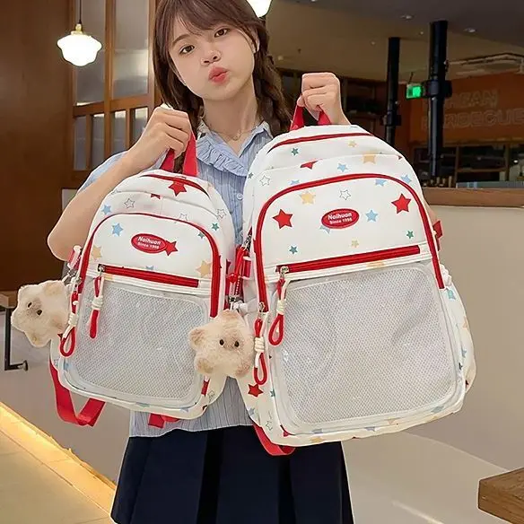 

Японский милый милый рюкзак со звездным принтом, большая вместительная школьная сумка для студентов, женская прозрачная сумка Kawaii Anime Ita, Mochilas Mujer