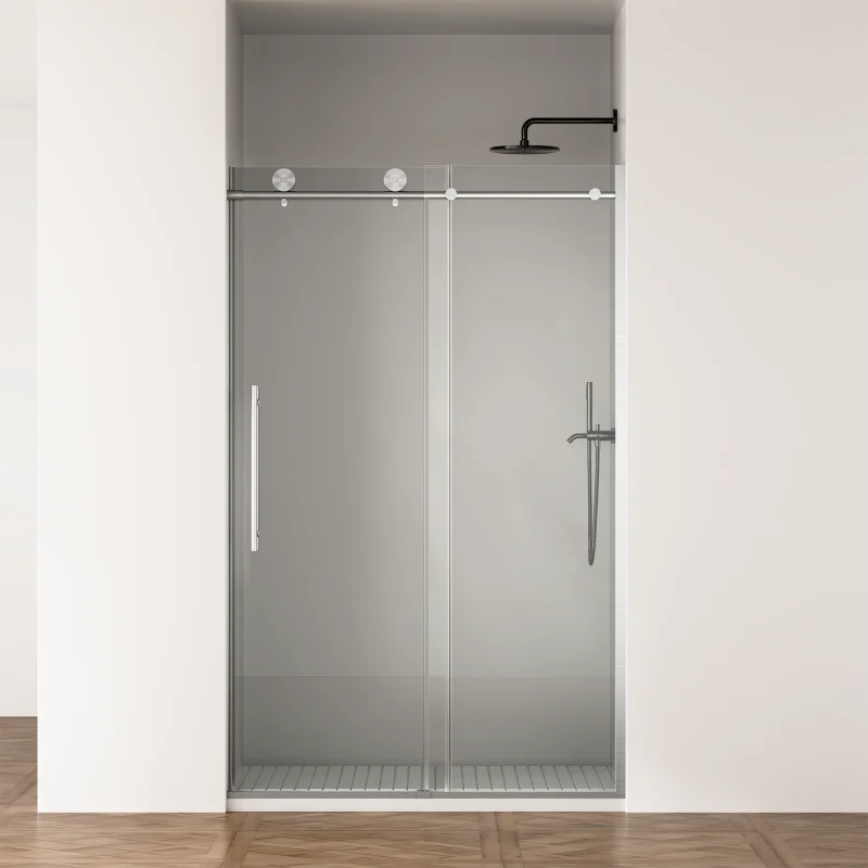 

Frameless Shower Door, 44-48 in W x 75 in H,Sliding Shower Door with 5/16"(8mm) Clear Tempered Glass Shower Door,Explosion-Pr