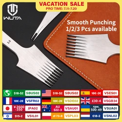 WUTA 1PC Professional Sharp Leather Chisel Punch French Style Pricking Iron Punching Tool High Polish DIY Leather Craft Tools