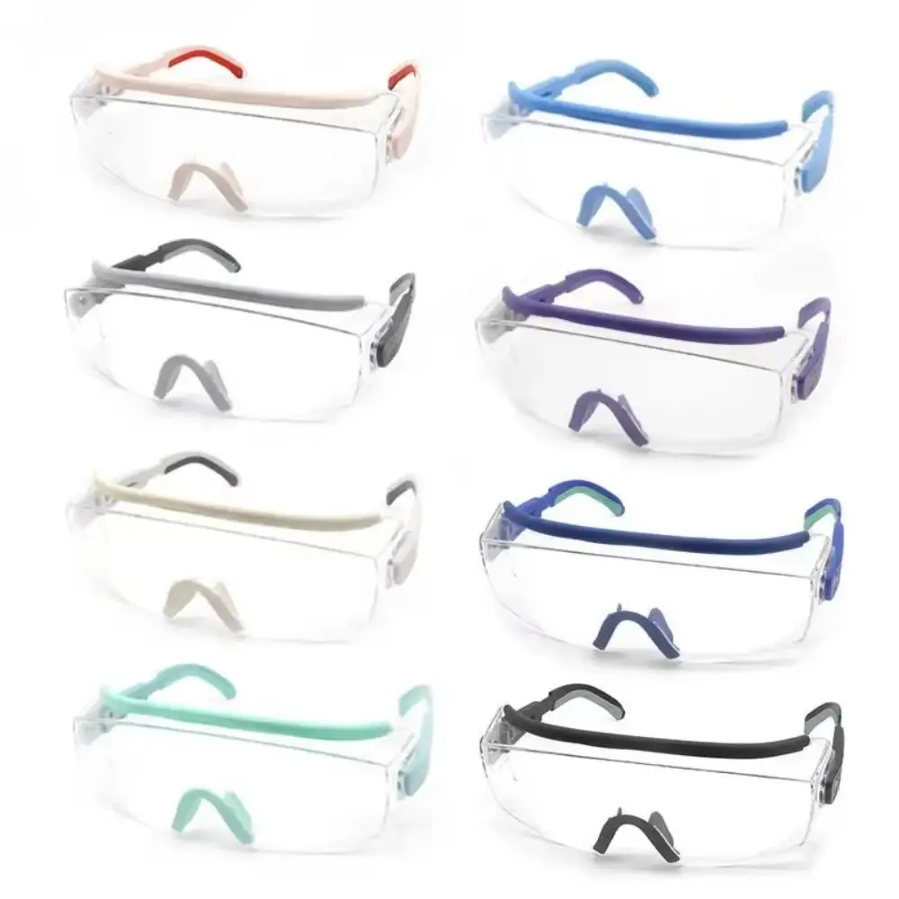 Anti Fog Dust Safety Goggles Anti-Splash Adjustable Frame Industry Chemical Eyeglasses Clear Blocking UV Eye Protection Glasses