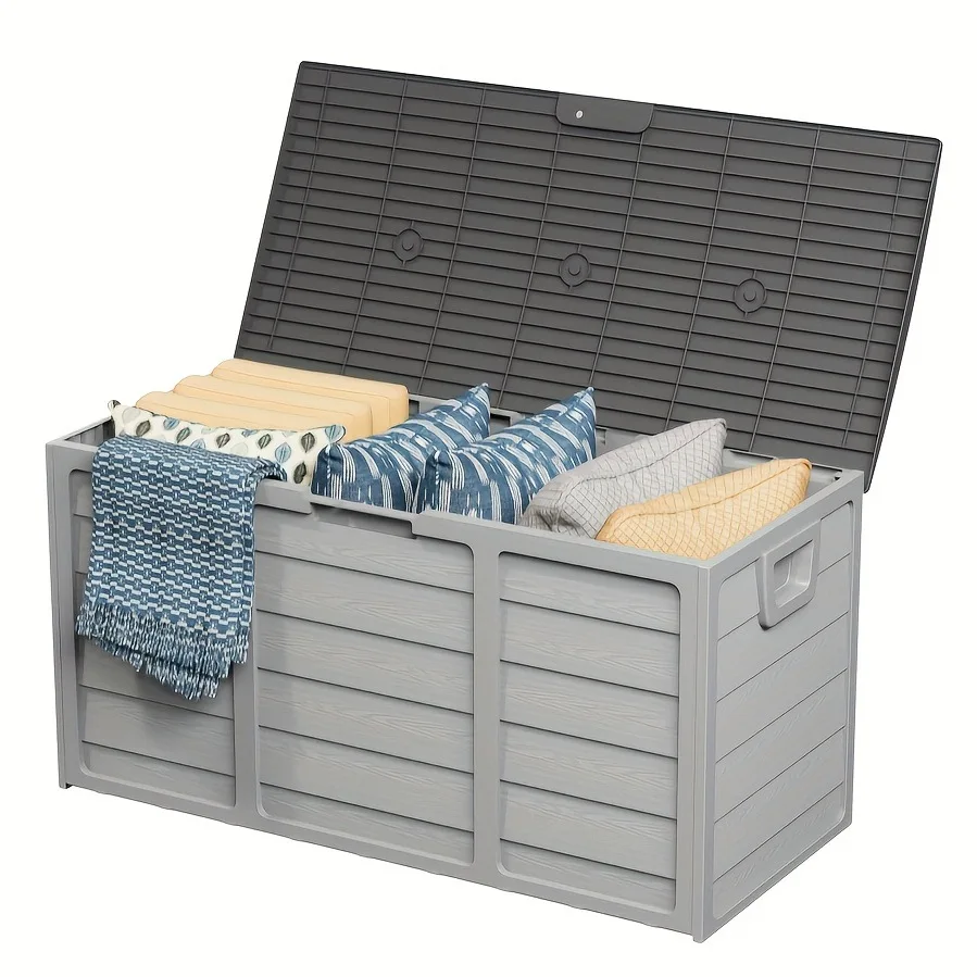 

75 Gallon Waterproof Resin Deck Storage Box with Hand