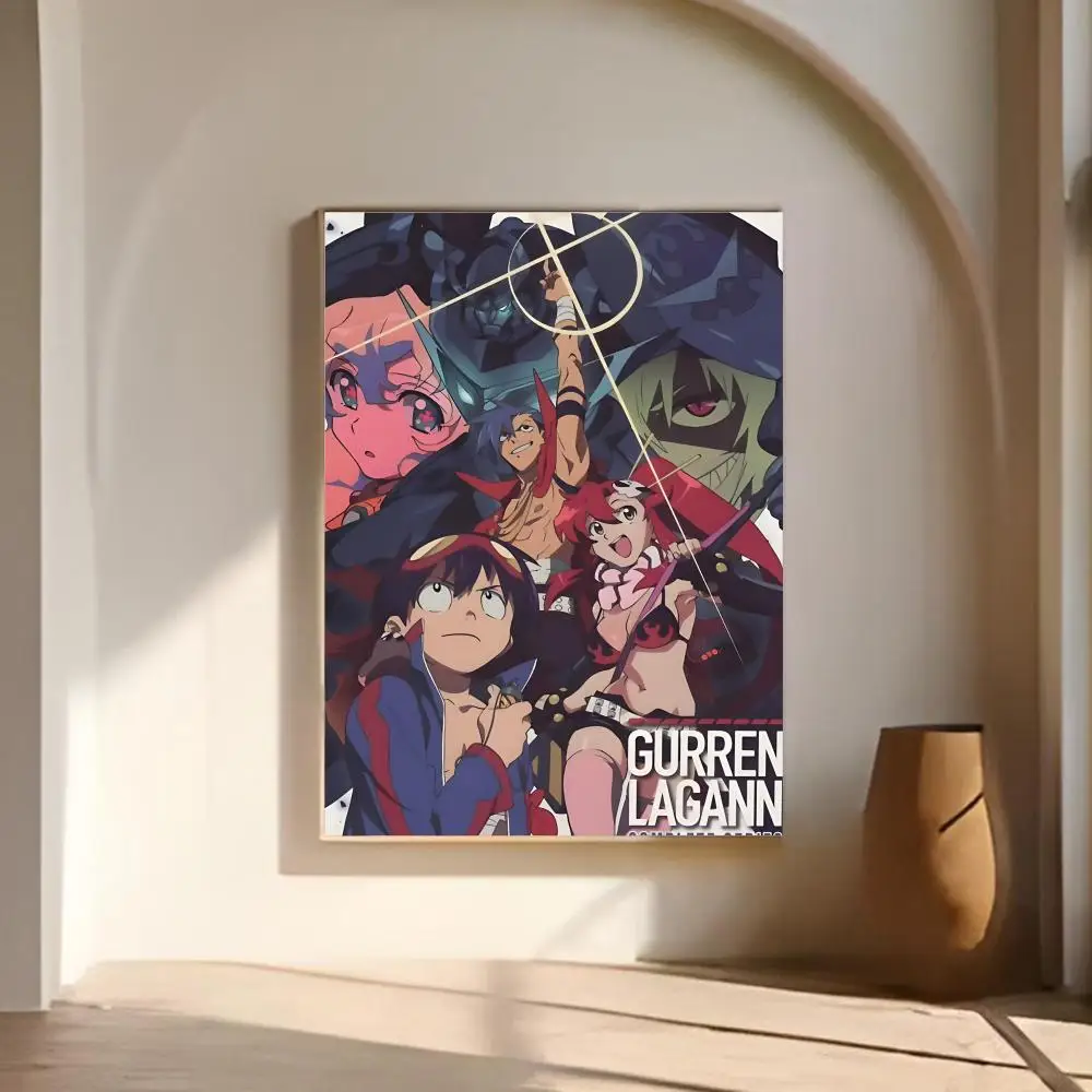 Anime - T-Tengens T-Toppas G-Gurrens L-Laganns Poster Canvas Wall Art Poster for Bedroom Living Room Home Decoration