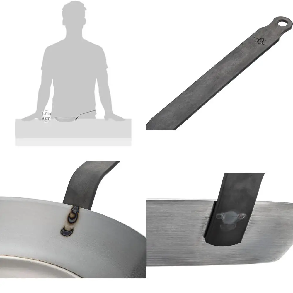 

Non-stick 8.5-Inch Carbon Steel Frying Pan, Heavy-Duty Cooking Pan with Long-lasting Durability