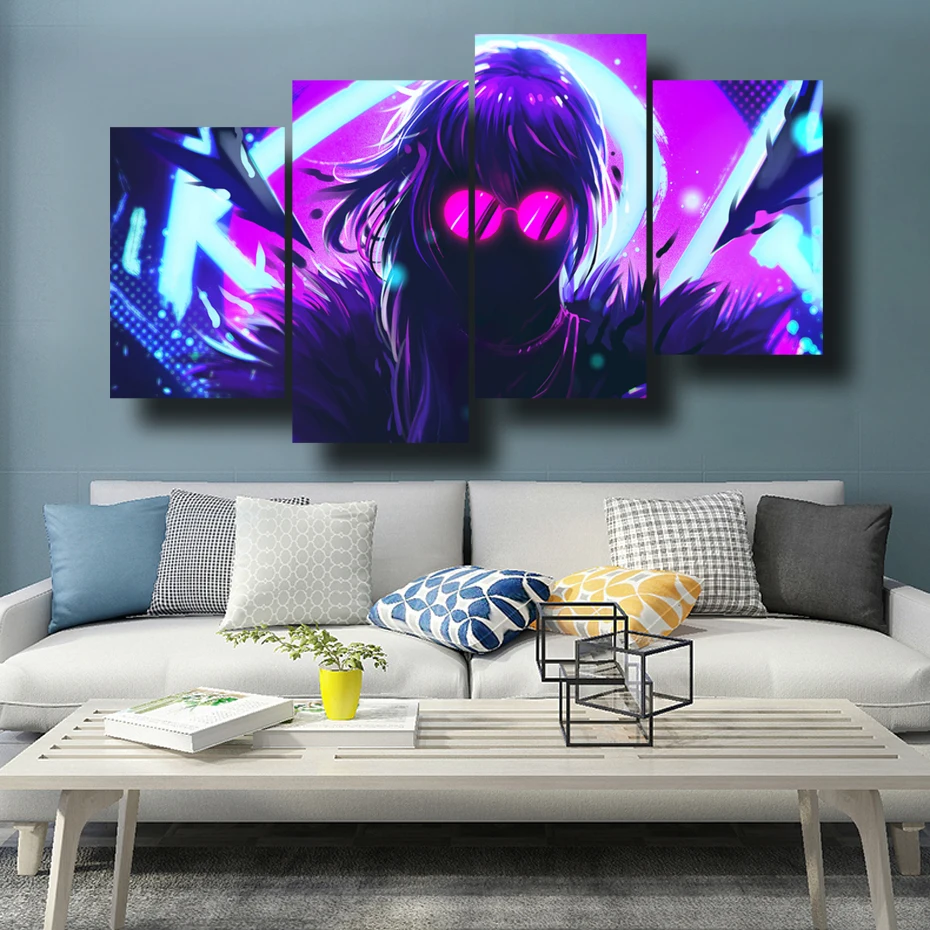 

K/DALeague of Legends Akari Seraphine Poster LoL Canvas Painting Game Room Children's Room Cafe Hotel Wall Decoration Cuadro