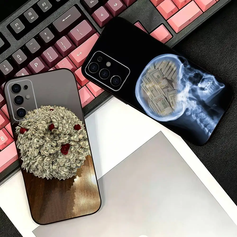 rich with Money  Phone Case For Samsung S26,25,24,21,22,21,20,10,9,8,7,6,5,Ultra,Plus,Fe,Lite Black Shell