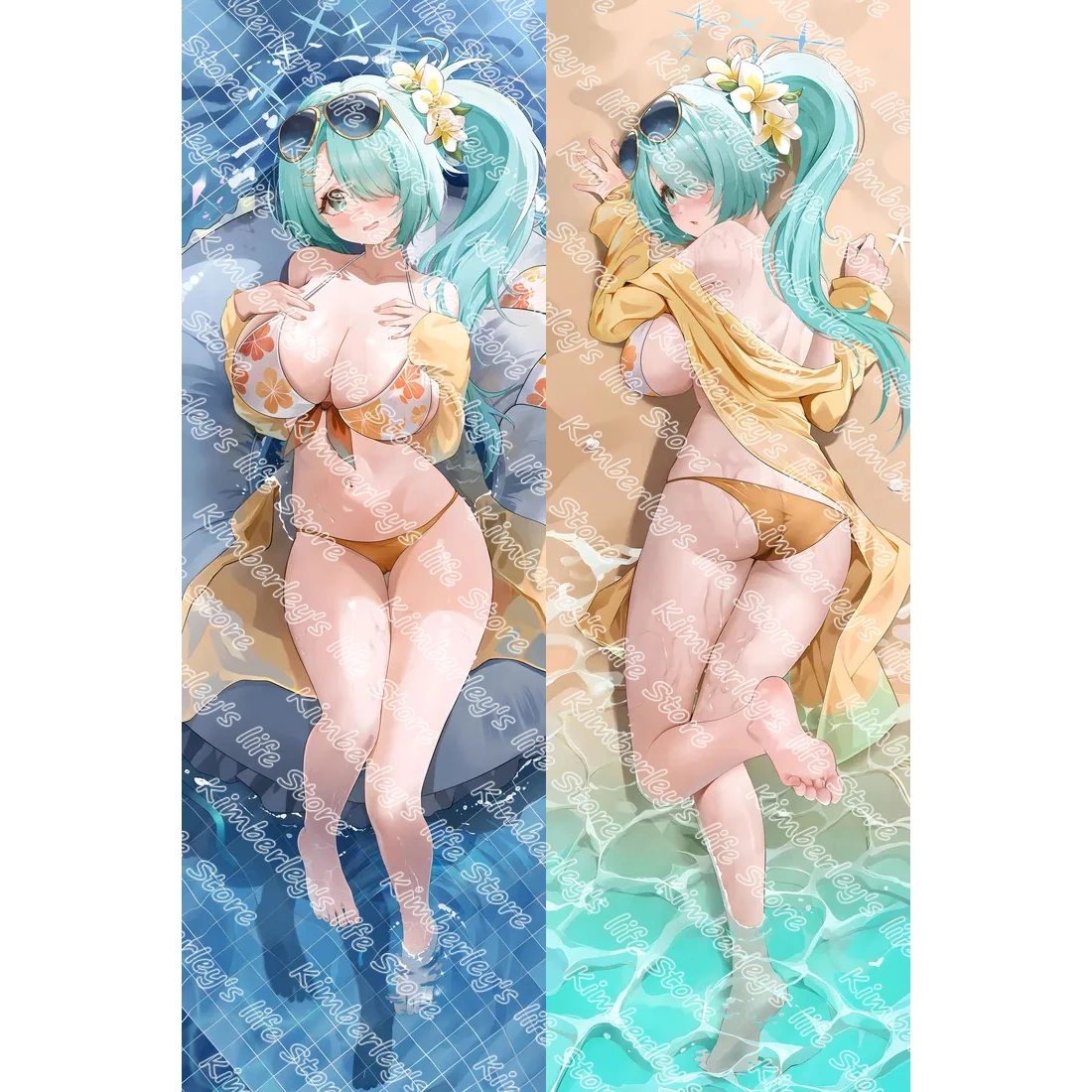 

Anime Dakimakura Japanese Otaku Waifu Life Size Doublesided Hugging Body Pillow Cover Blue Archive Tsuchinaga Hiyori