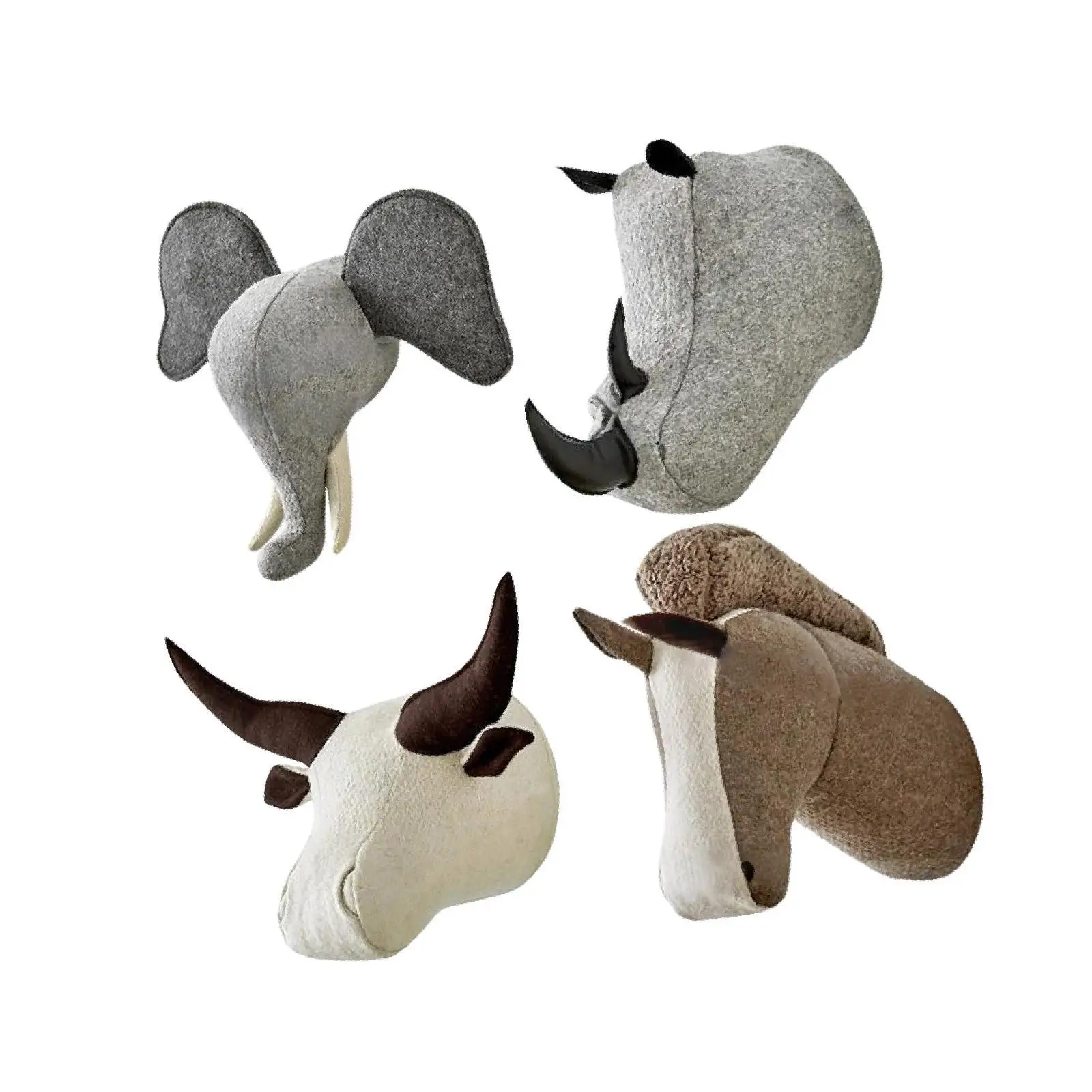 Decorazione da parete con testa di animale 3D, per interni, per cameretta dei bambini, sala giochi