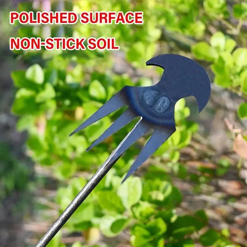 Weeder Puller Tool Garden Weeding Artifact 4 Teeth Root Pulling Tool Hand Weeder Tool For Uprooting Weeding Manual Weeder