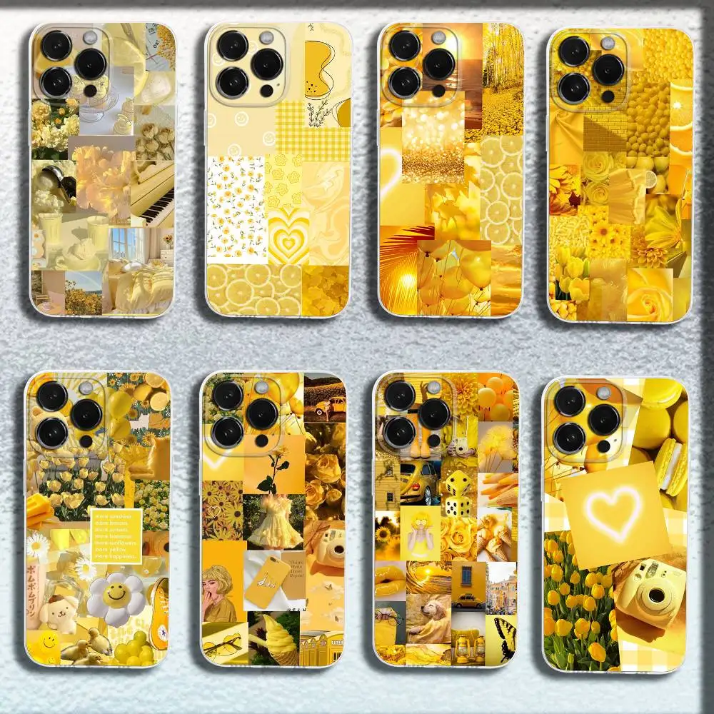 

Yellow Jigsaw Puzzle Aesthetic Art Phone Case For iPhone 16,15,14,13,12,11 Plus,Pro,Max,XR,XS,Plus,E,Mini Transparent Soft Cover