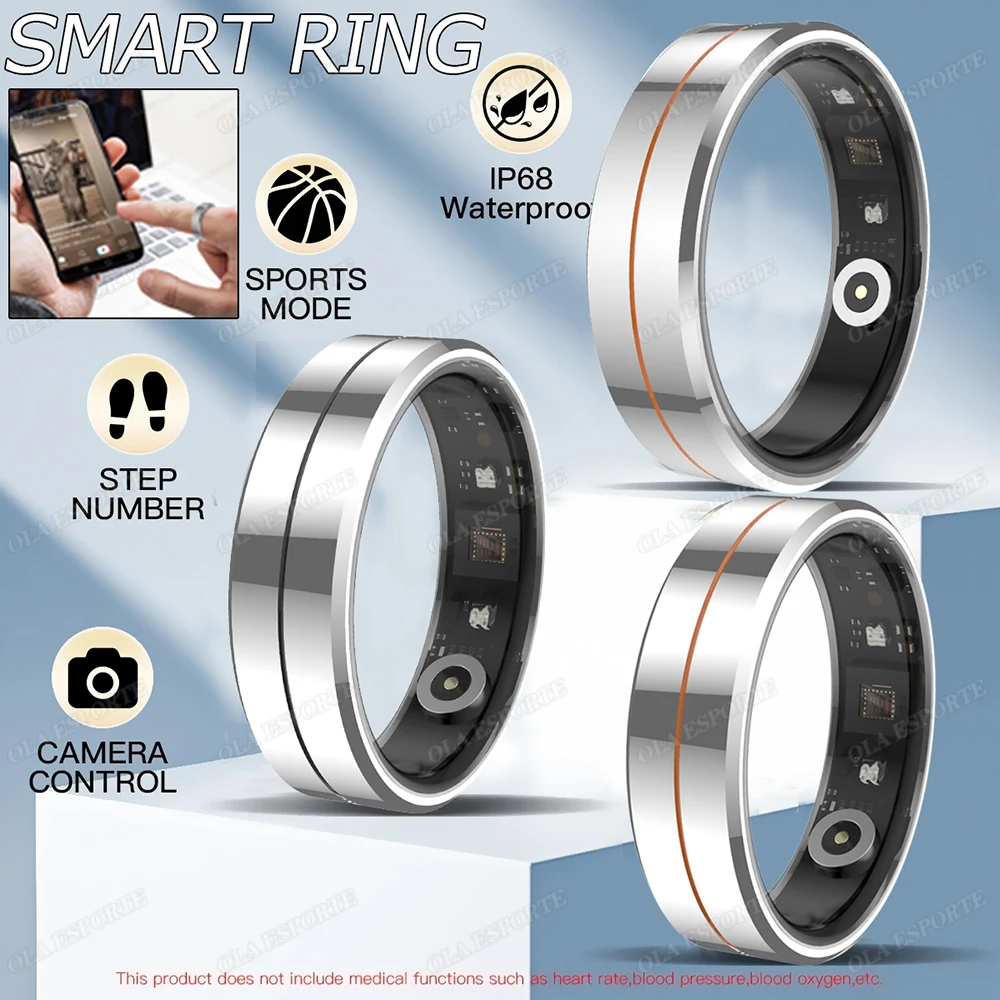 

2025 New Smart Ring Health Tracker/Heart Rate/Sleep Monitoring Step Counting 5 ATM Waterproof Multi Sports Modes For Men Women