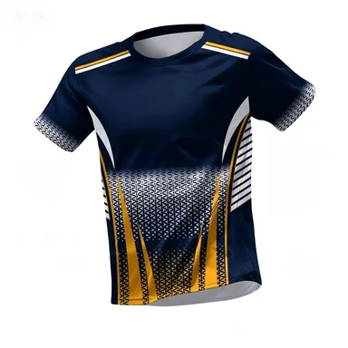Sports Gradient Themed Short Sleeved Men's Thin Breathable Fitness T-shirt image 4
