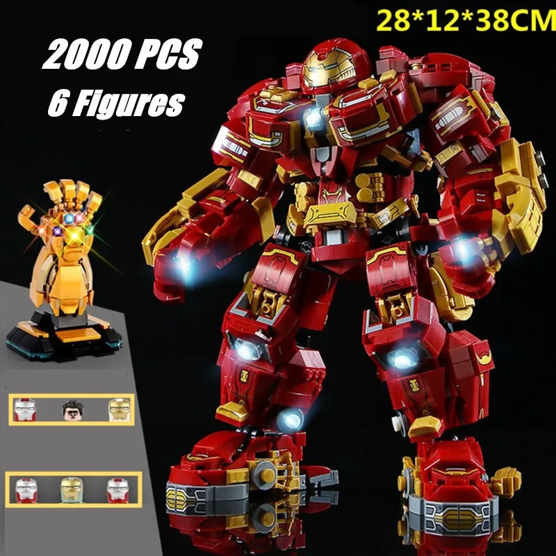 Marvel Hulkbuster Ironman Veronica Iron-Mecha Heroes Toys Robot Figures Model Building Brick Block Gift Boys Set