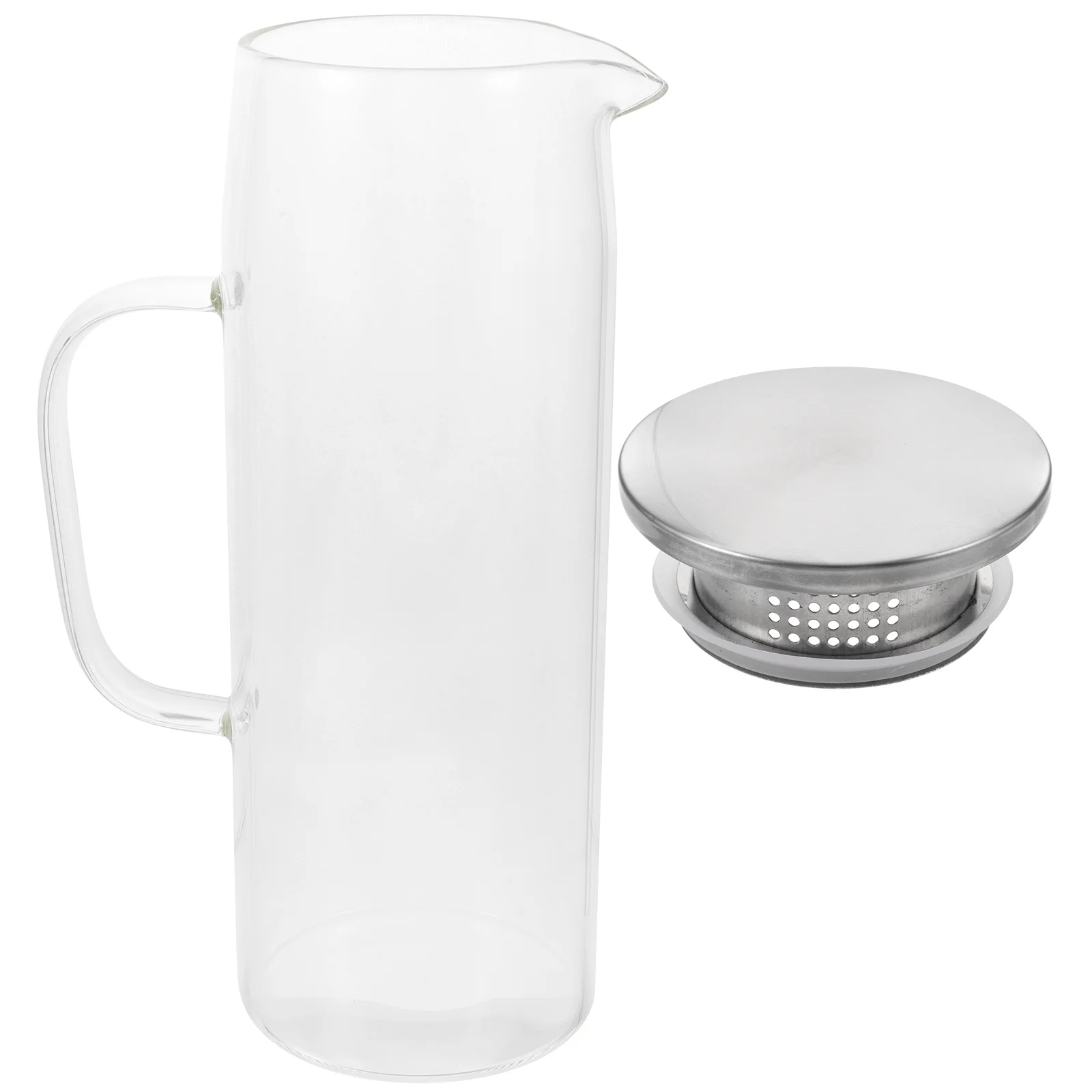 

Cold Water Pitcher Stainless Steel Large Capacity Easy Use Hot Cold Beverage Jug with Filter Lid Water Jug
