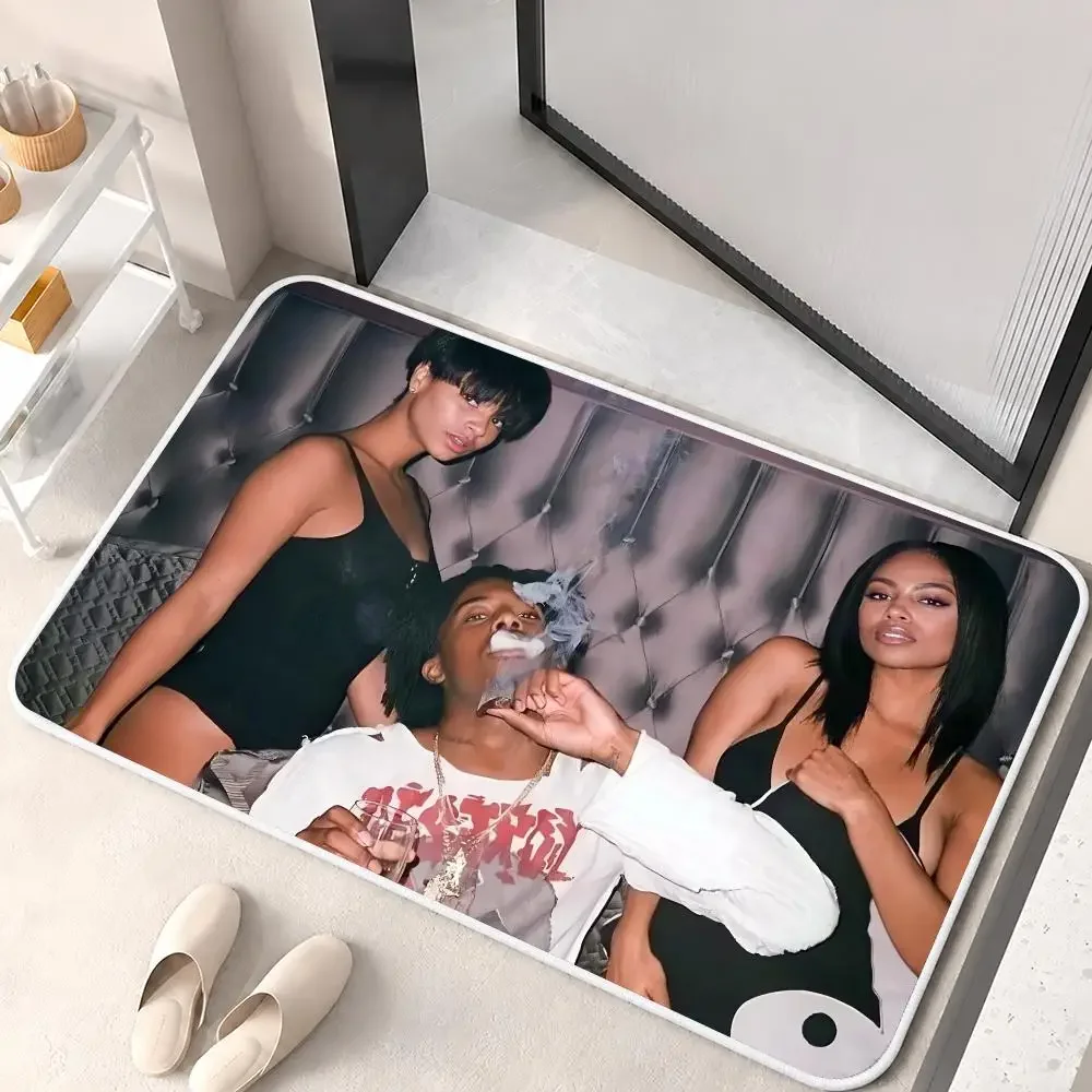 P-Playboi Carti Die Lit Whole Lotta Floor Mat Flannel Rug Soft Non Slip Door MatBathroom Bedroom Kitchen Living Room Home Decor