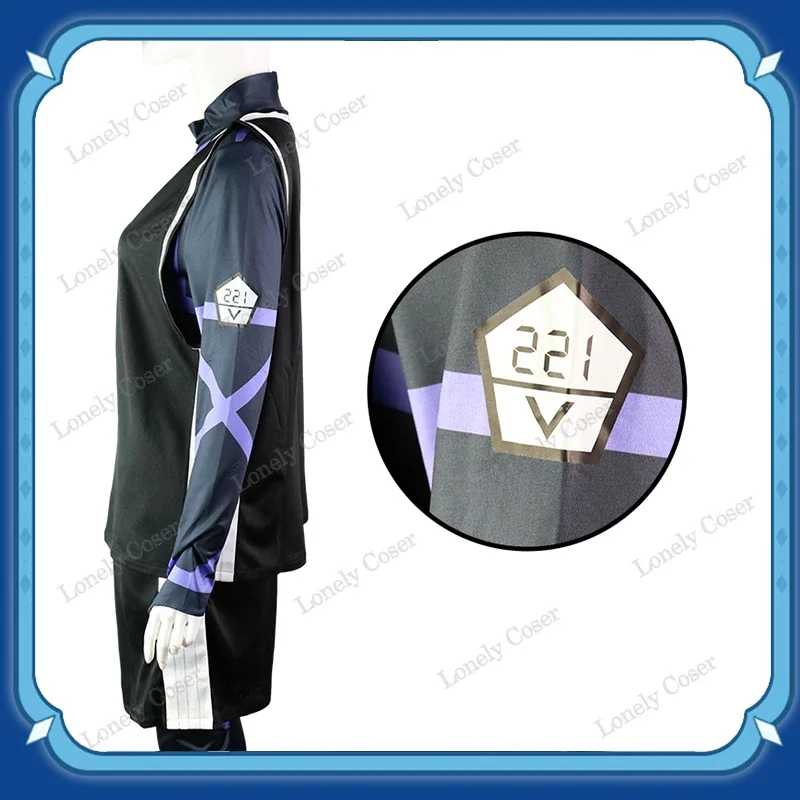 Anime Blue Lock Seishiro Stationary i Cosplay Costume, Perruque, Équipe V, Uniforme, Combinaison, GlaShorts, Football Club, Sportedly Jersey, Hommes, MS, #11