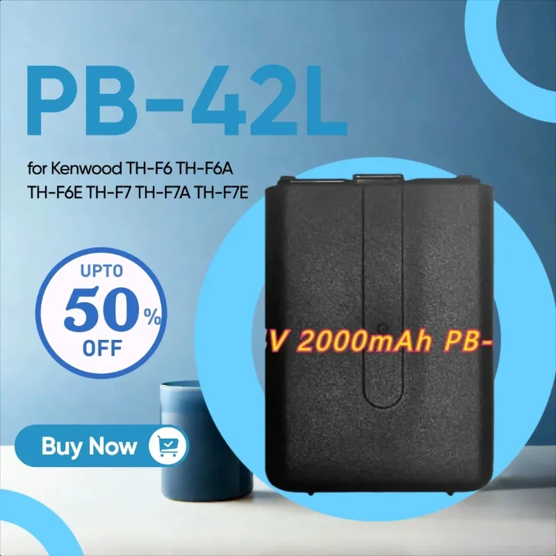 

7.4V 2000mAh PB-42L Radios Walkie Talkie Battery for Kenwood TH-F6 TH-F6A TH-F6E TH-F7 TH-F7A TH-F7E