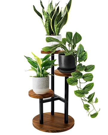 

Indoor Wooden Decorative Plant Stand Outdoor Metal Support Flower Pot Rack Balcony Plant Display Stand Estanteria Para Plantas