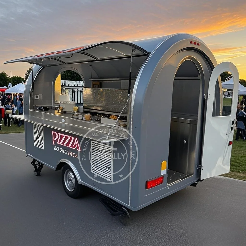 

Outdoor Catering Mobile Street Food Truck Concession Fast Food Trailer Kiosk Design for Snack Hot Dog Vending Cart