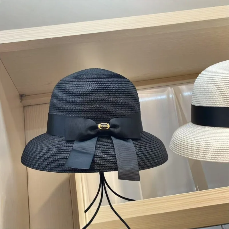 

A new elegant summer hat for women with hats wide-brimmed open-top and fashionable fisherman's