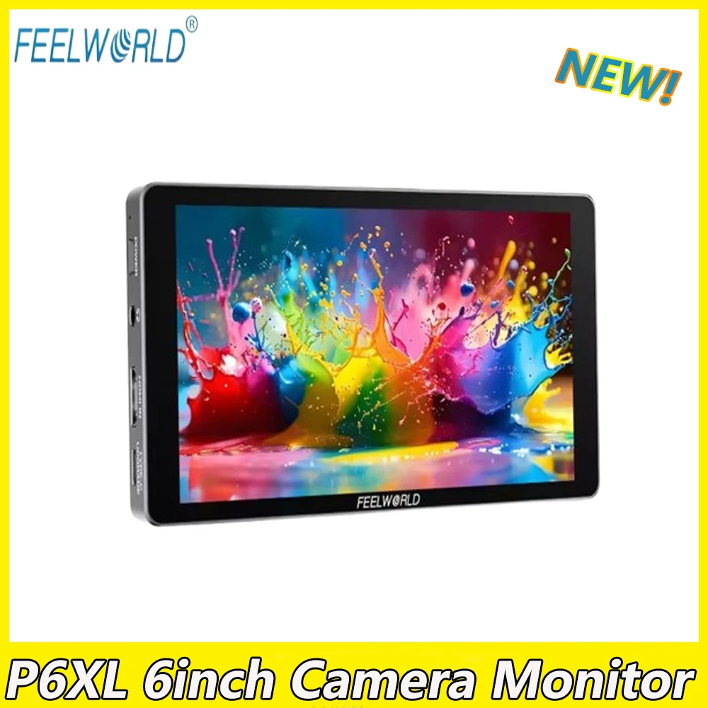 FEELWORLD P6XL Micro SLR Monitor 4k Camera HD Built-in Battery Monitor High Brightness 1200nit For Camera SLR Camera