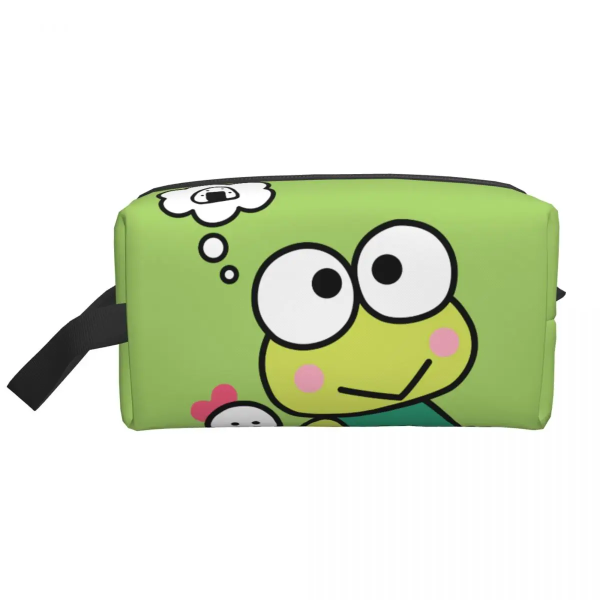 Custom Keroppi Cartoon Travel Cosmetic Bag for Women Big-eyed Frog Anime Toiletry Makeup Organizer Lady Beauty Storage Dopp Kit