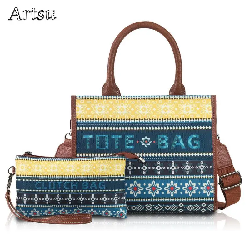 New Fashion Shoulder Bag Women Canvas Bag Tote Bags High Capacity Mother Child Package Bohemian Style Outdoor Crossbody Bag ﻿