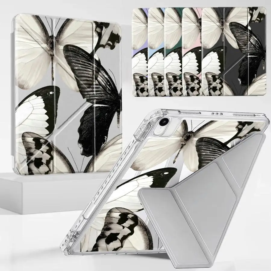 Creative Butterfly Art Tablet Case For iPad Pro 11th 10th 9th 8th 7th 12.9inch Air 4 5 M3 M2 M4 11inch Pro 2025 Mini 6 7 Holder
