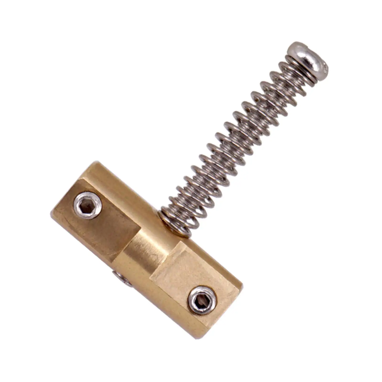 Replacement Parts Compensation Bridge with Brass Saddles and Spring Screws for Electric Guitar Tuning