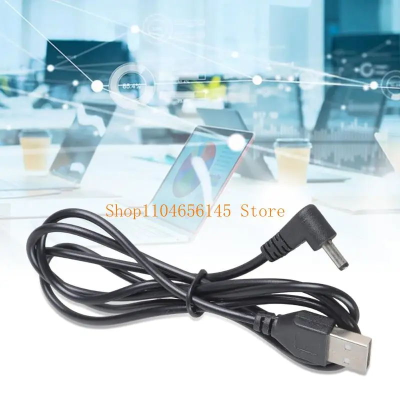 652F 1M Right Angled USB Link Cable 3.5x1.35mm Connection For Sound Equipment Lighting Systems Plastic Build