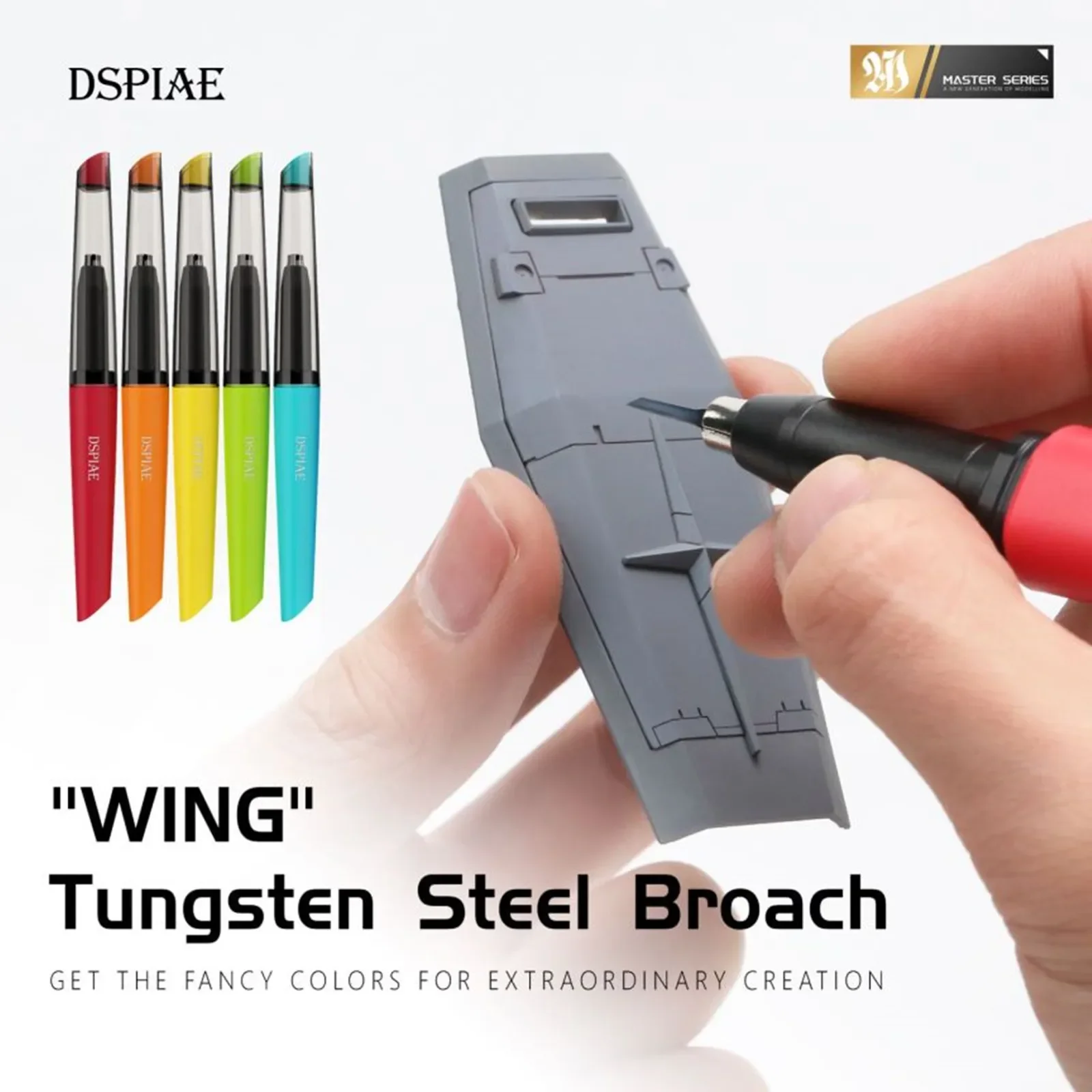 DSPIAE PT-TH PRO WING Tungsten Steel Push Broach Knife Military Model Engraving Tools for Modeler Hobby Craft Tools DIY Cutter