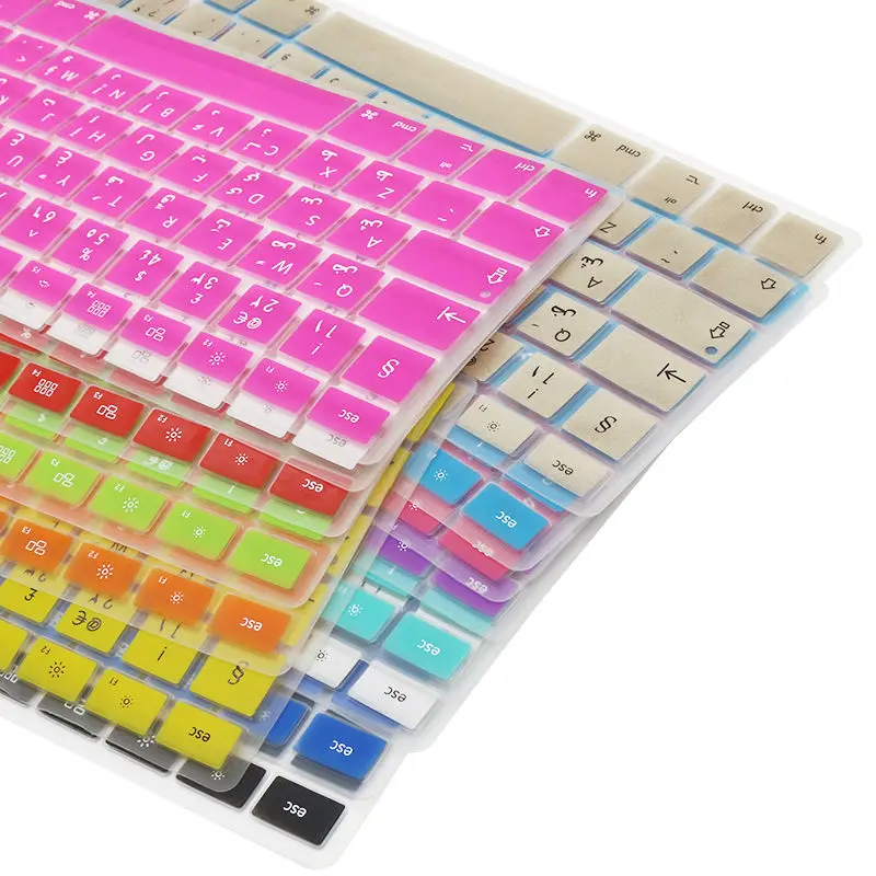For Macbook Air 13 Pro 13 15 17 Retina Protector 10pcs Arab EU Arabic Language Letter Silicone Keyboard Cover Sticker Euro Enter
