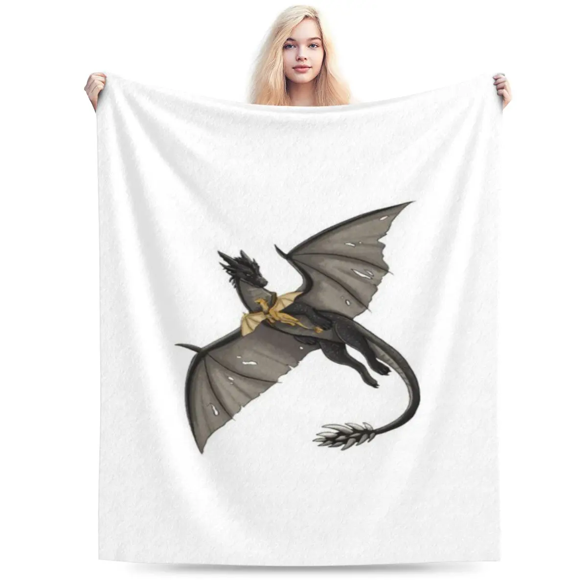 Fourth Wing Dragon An Ultra-Soft Micro Fleece Blanket