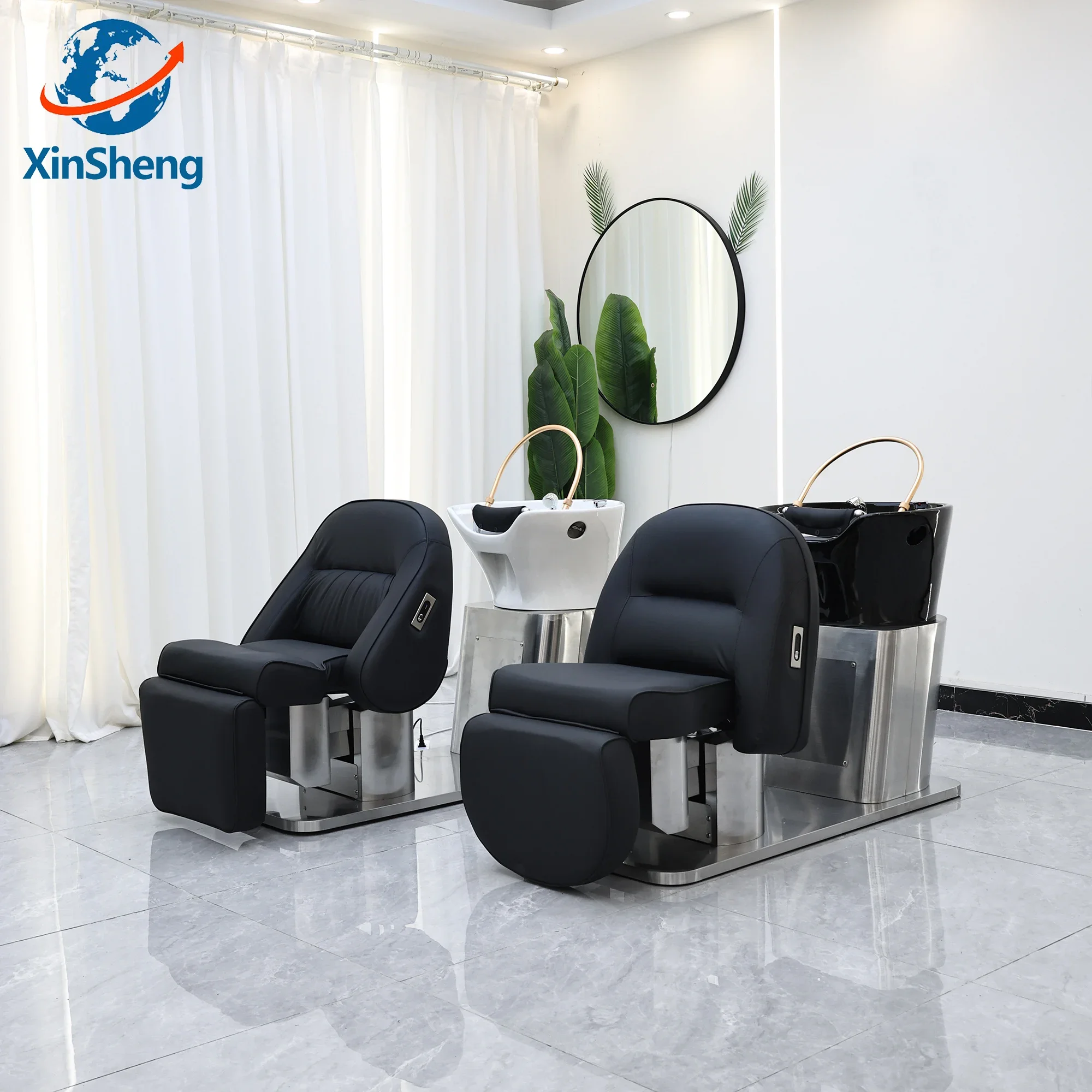 XinSheng Professioneller Shampoo-Stuhl zum Waschen von Haaren, Kopf, SPA-Bett, Headspa, Salonmöbel, angepasste Friseurstühle, Shampoo-Betten – Detail 3