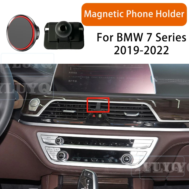 

For BMW 7 Series 730i 740i G11 2016 2017-2022 Car Magnetic Phone Holder, High-End Ball Head Mount Specifically