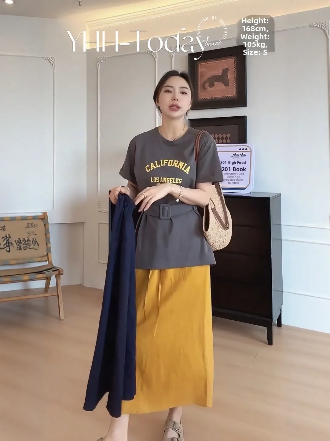 Утягивающая льняная юбка миди большого размера, свободная посадка, модная повседневная универсальная цельная летняя юбка с эластичной резинкой на талии