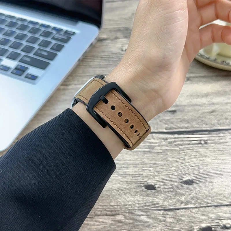 Silicone+Leather Strap For Apple Watch Band 49mm 44mm 45mm 42mm 40mm 41mm 46mm bracelet correa iWatch series 10 9 8 7 6 5 4 Se 3