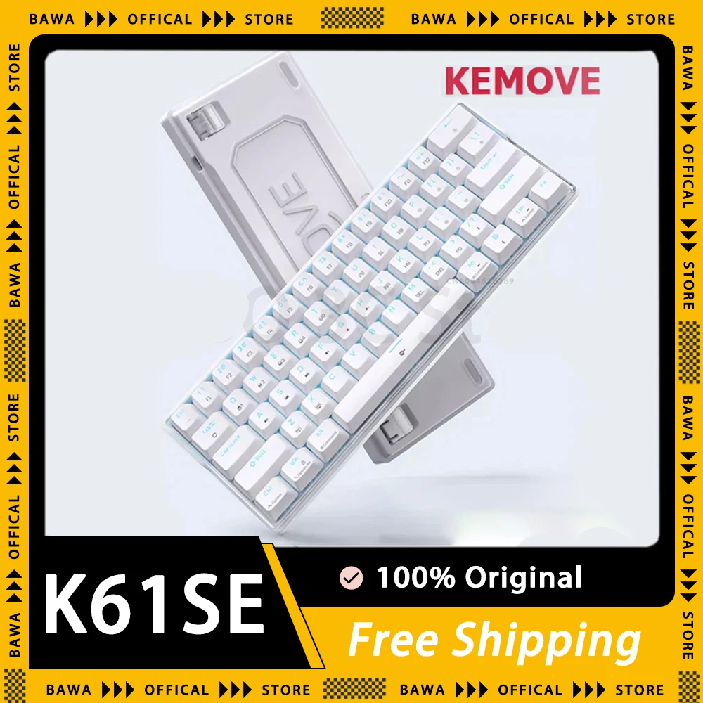 

KEMOVE K61SE Mechanical Keyboard Ergonomics Wired Gaming Keyboard Backlight RGB Hot Swap Portable Pc Gamer Office Accessory Gift