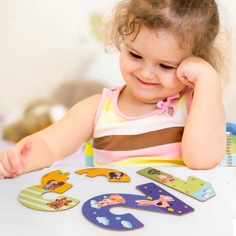 Infant cognitive puzzles, large letters, numbers, early education training, logical thinking development, educational toys