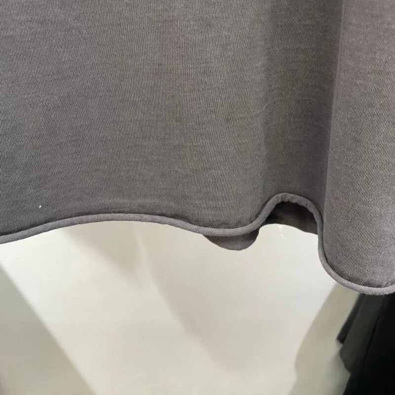 American Style New Washed and Worn Gradient Sleeveless T-shirt Oversized Unisex Loose Casual Rolled Edge Tank Tops