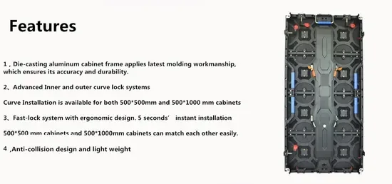 Custom Weatherproof Outdoor LED DisplayIndoor 500*1000mm Rental Display Die-Casing Aluminum P4.81 Video Wall Advertising Display