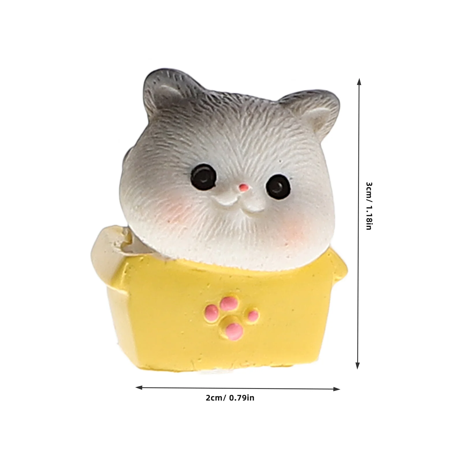 

8 Pcs Cartoon Kittens Decoration Ornament Small Cat Statue Diy Miniature Figurine Model