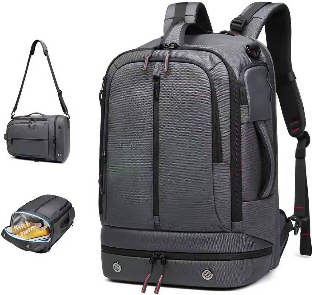 

16 Inch Laptop Backpack Water Resistant Travel Daypack Anti Theft Rucksack with Shoe Compartment 33L for Men Women