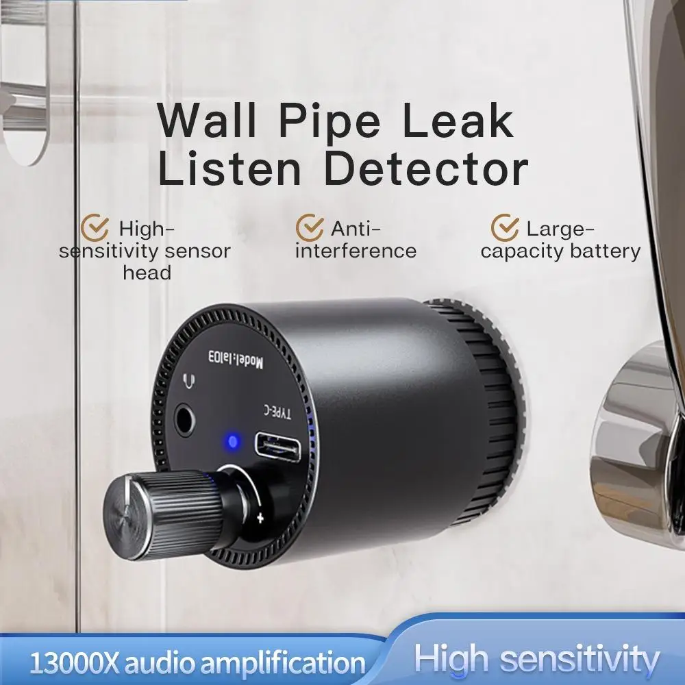 

Type-C Water Leak Detector Multi-functional Sound Detector High-precision Sound Amplifier for Various Of Construction Pipe