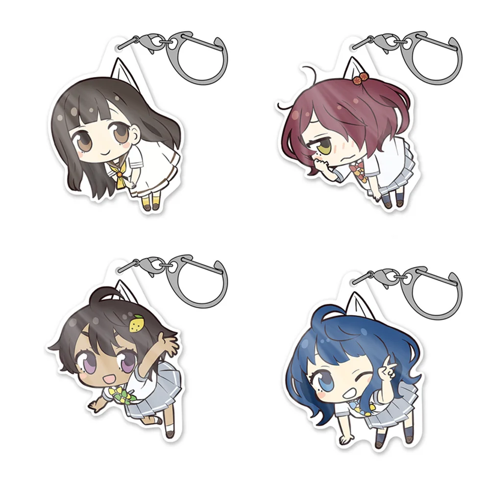 Anime Too Many Losing Heroines!  Makeine 6cm yanami anna komari chika nukumizu kaju Acrylic keychain Modle Plate Fans Gifts